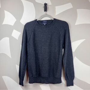 J. Crew Black Slub Knit Slim Crewneck Sweater | S